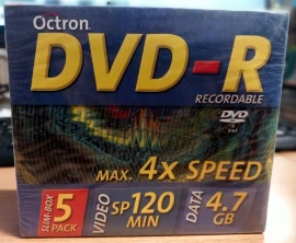 Octron DVD -R Recordable DVD x 5 Pack
