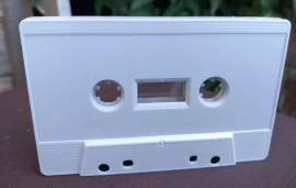 Grey cassette tapes 