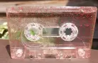 Red Glitter Cassettes - White Hubs