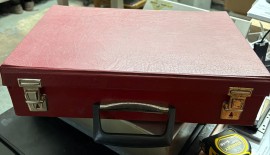 40 way red vinyl carry case