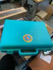 Plastic turquoise briefcase
