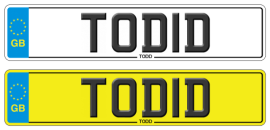 TOD number plate TODID