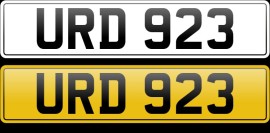 URD 923 number plate