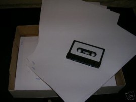 Box 500 sheets white cassette labels (6000)